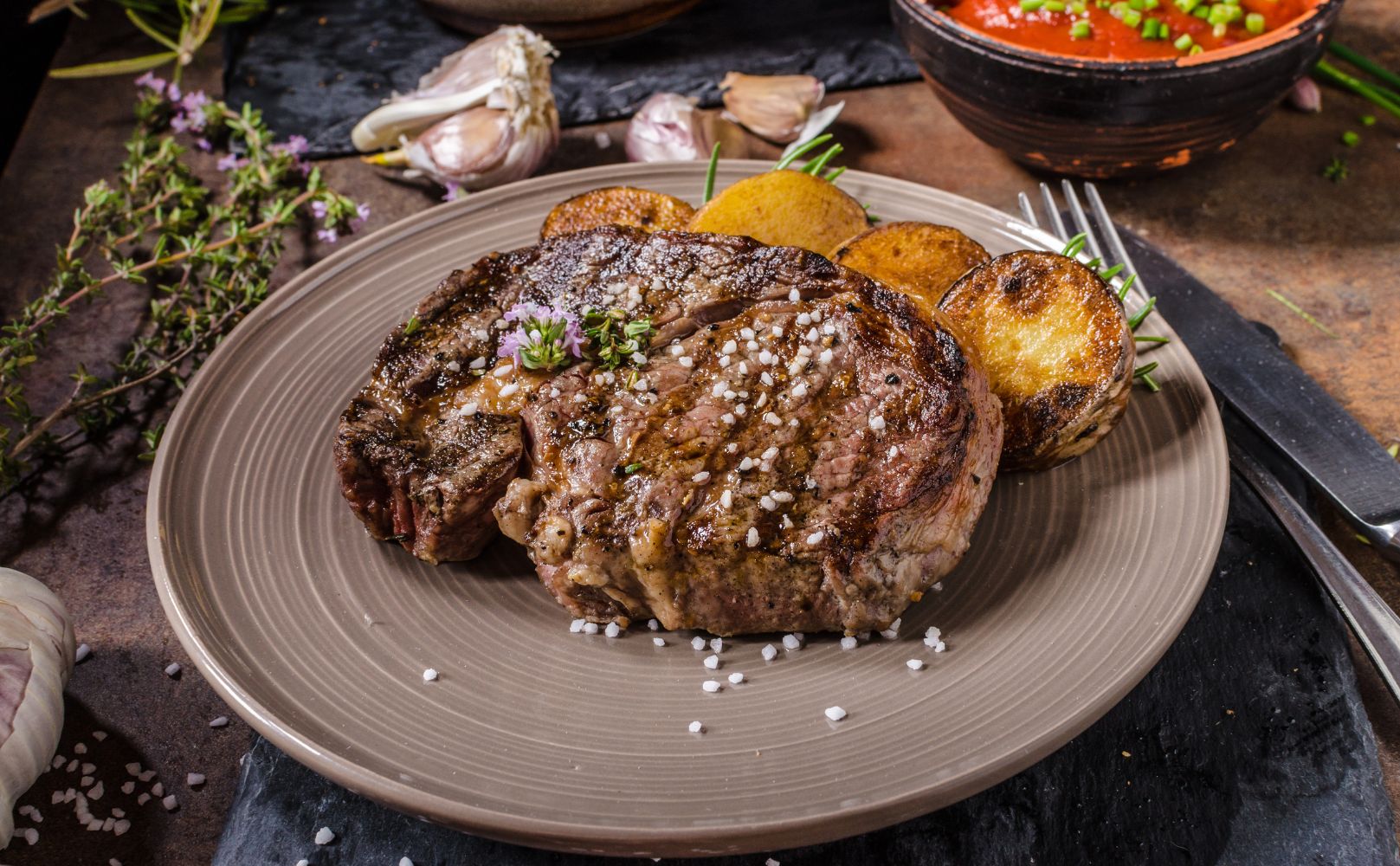 Rib Eye Steak mit Rosmarin