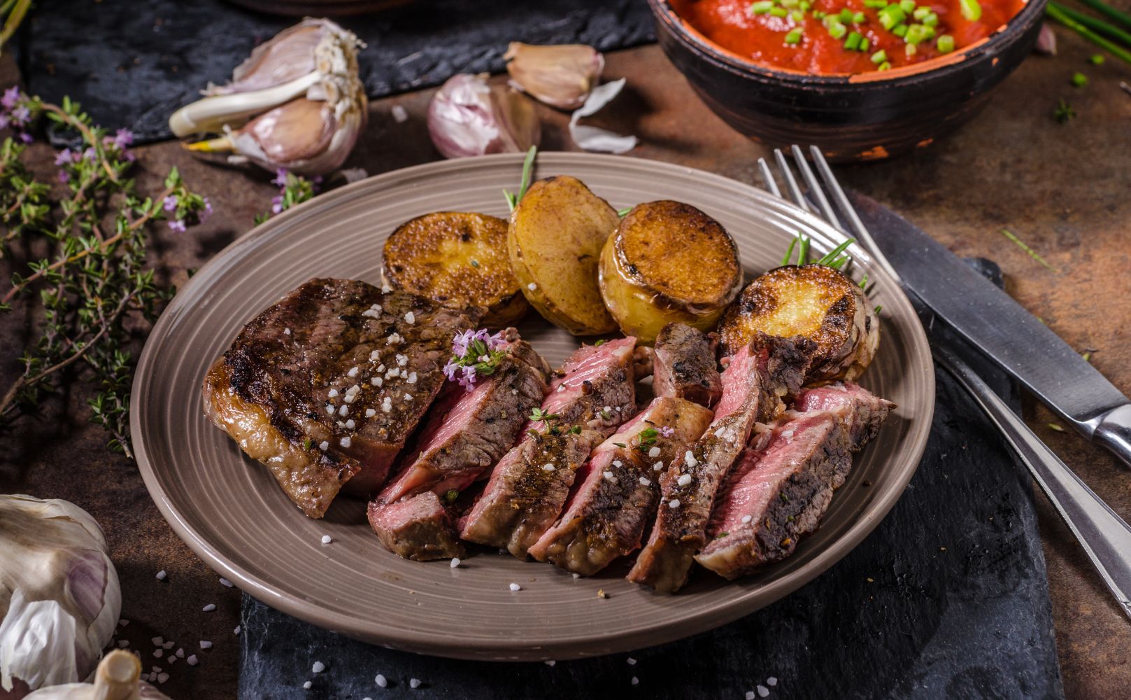 Rib Eye Steak mit Rosmarin